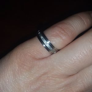 EUC Steeltime Roman Numeral Stainless Steel Ring